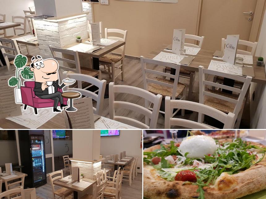 La photo de la intérieur et nourriture concernant Pizzeria del Conte