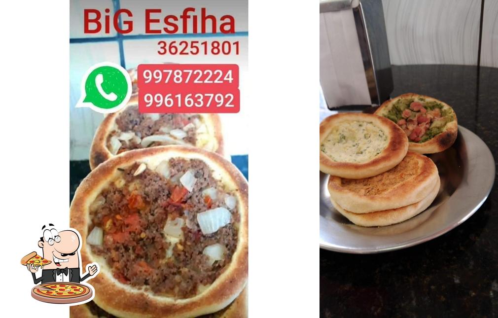 Experimente pizza no Big Esfiha