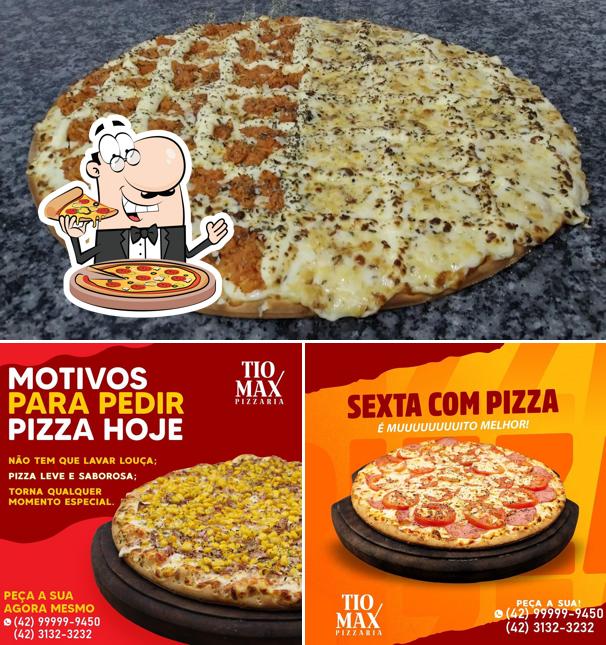 Experimente pizza no Tio Max Pizzaria