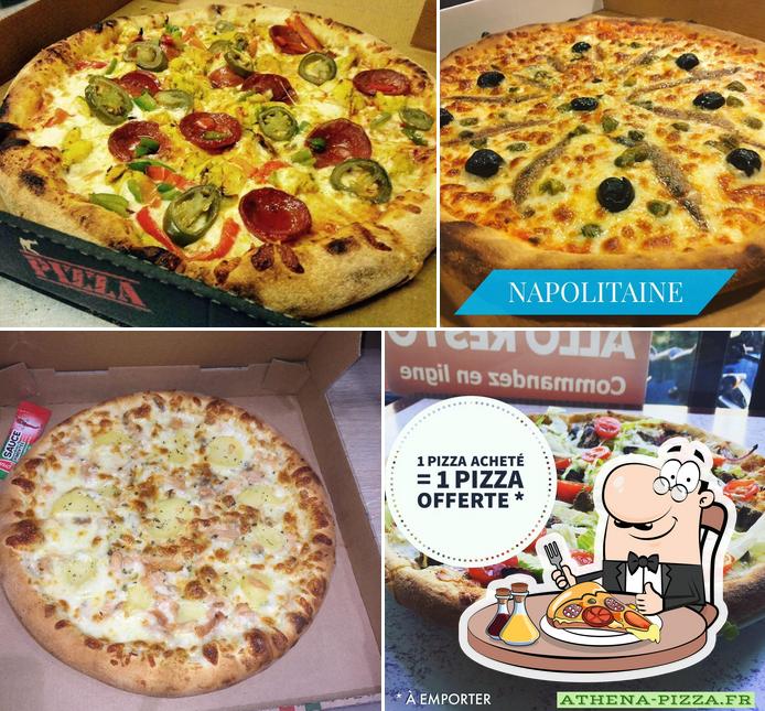 A Athena Pizza, vous pouvez déguster des pizzas