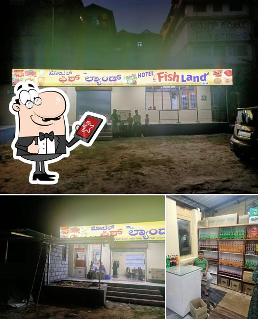 The photo of exterior and interior at Fish land