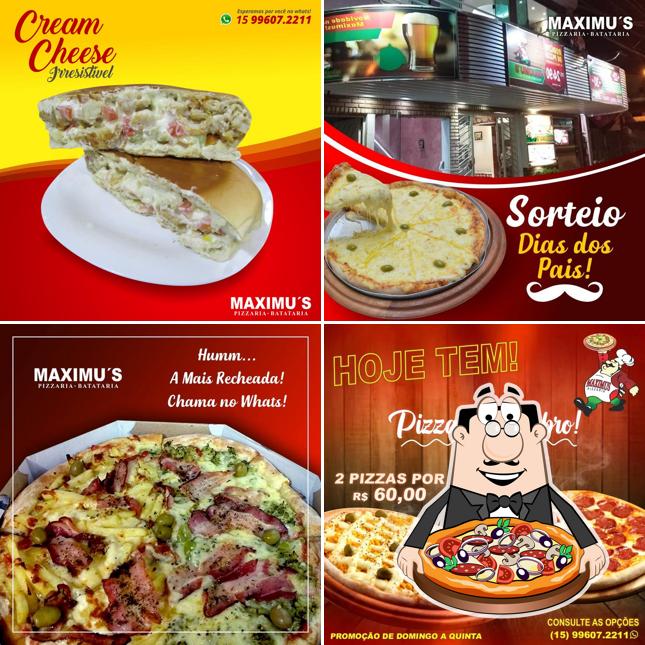 Consiga pizza no Pizzaria Maximu’s