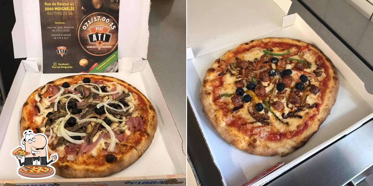 Choisissez des pizzas à Pizz' Ati Moignelée