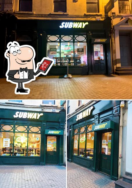 The exterior of Subway