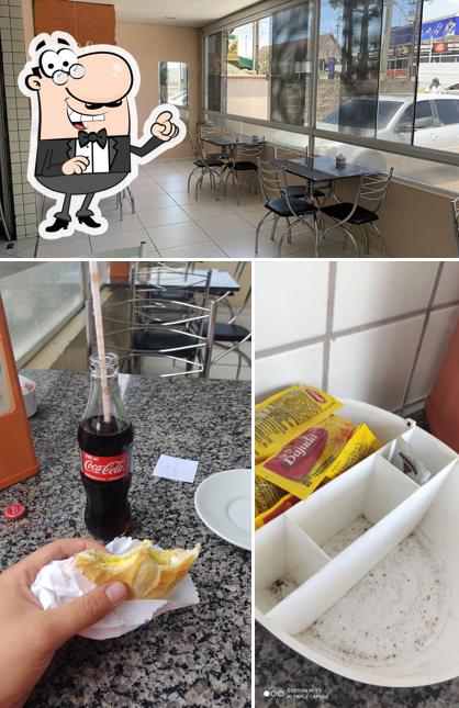 A ilustração da interior e bebida no Sabor E Arte