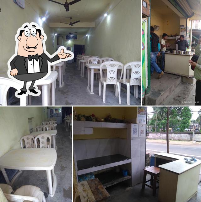 The interior of Adarsha Kanhu Hotel and restaurant