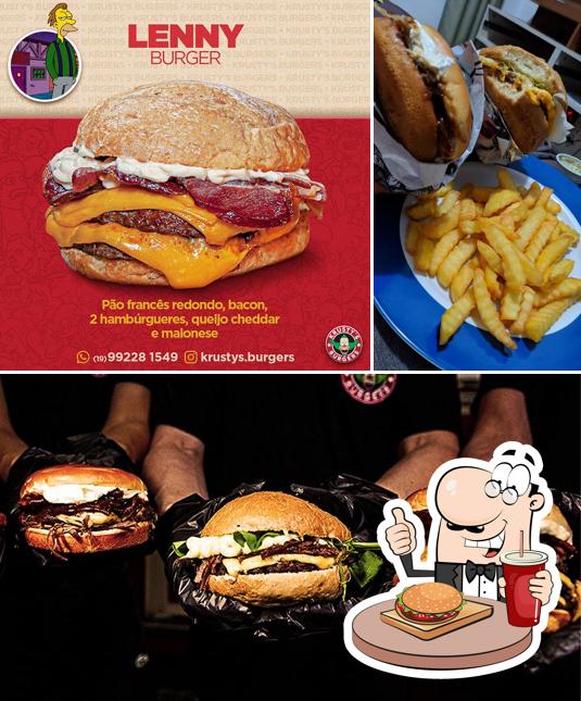 Peça um hambúrguer no Krusty's Burger