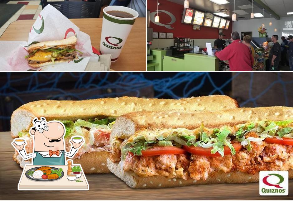 Parmi les diverses choses de la nourriture et la intérieur, une personne peut trouver sur Quiznos