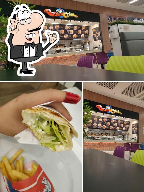 Voici la photo représentant la intérieur et sandwich sur Papa Chicken