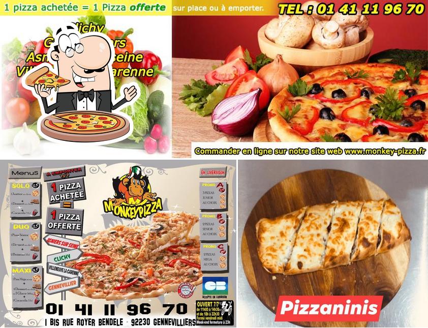 Choisissez des pizzas à Monkeypizza