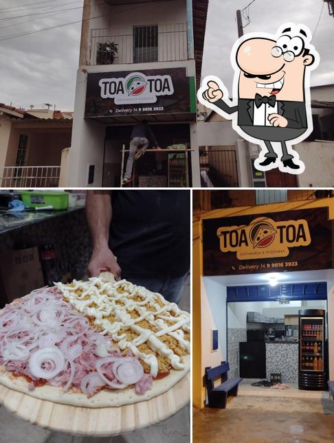 O interior do Esfiharia e pizzaria Toa Toa