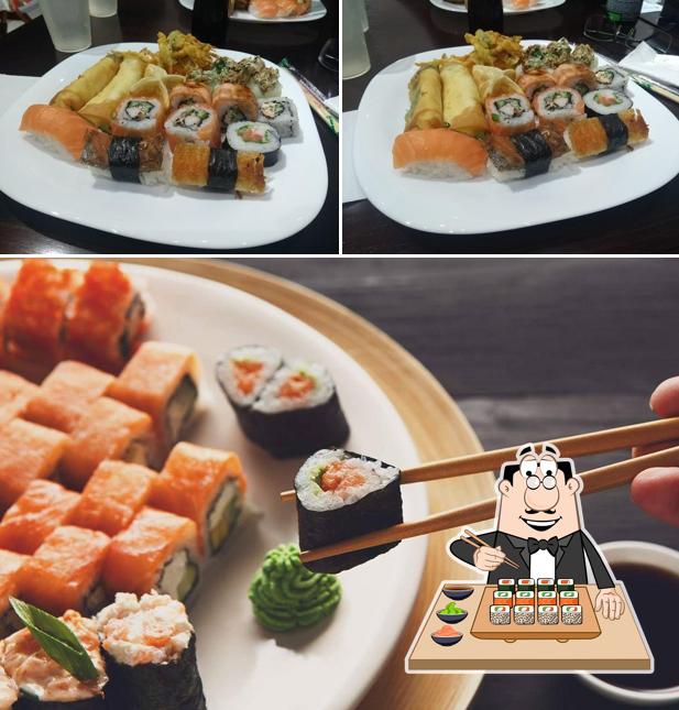 Prove diferentes opções de sushi