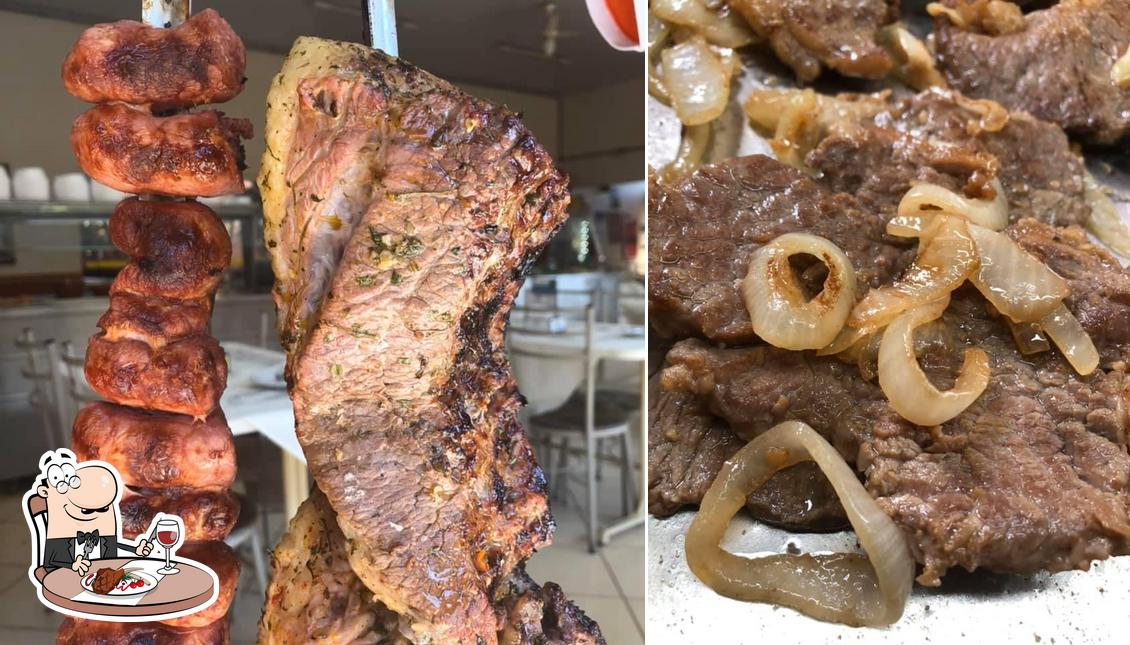 Experimente refeições de carne no Leila restaurante