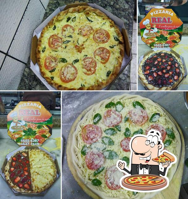 Escolha pizza no Pizzaria Real