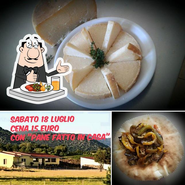 Questa è la immagine che raffigura la cibo e esterno di Agriturismo Santa Sarbana