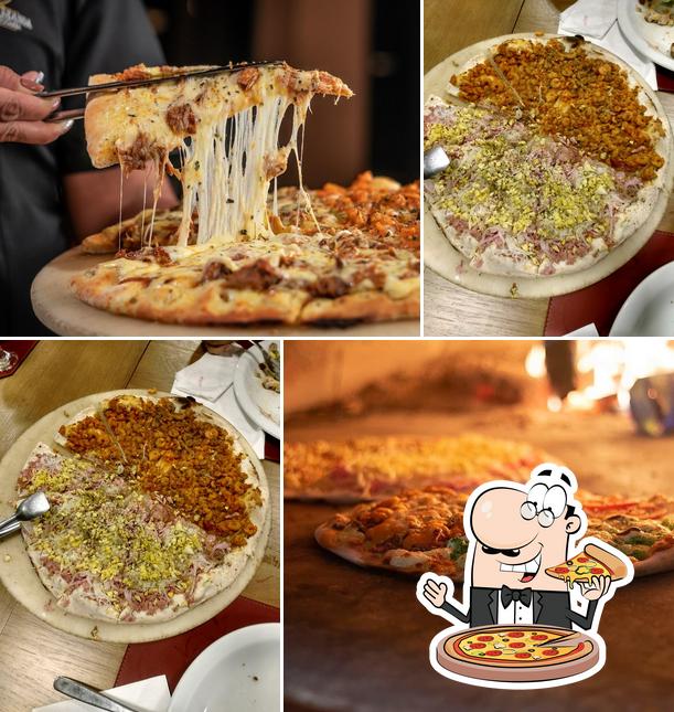 Consiga pizza no Cantinho da Massa Restaurante & Pizzaria em Criciúma