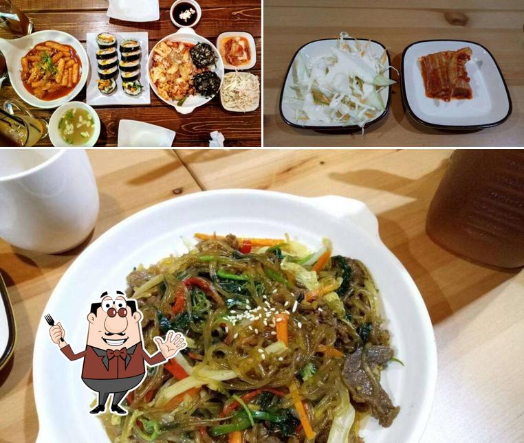 Meals at an.nyeong korean food cafe