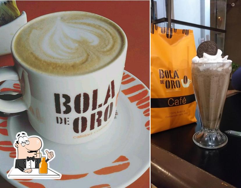Enjoy a drink at Cafe Bola de Oro