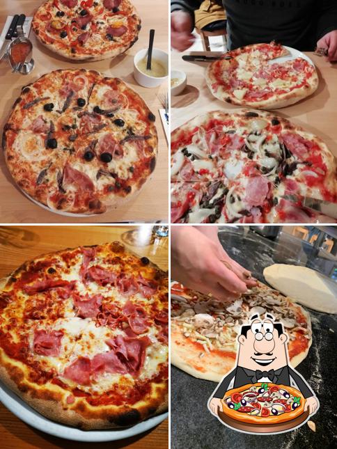 Pick different types of pizza