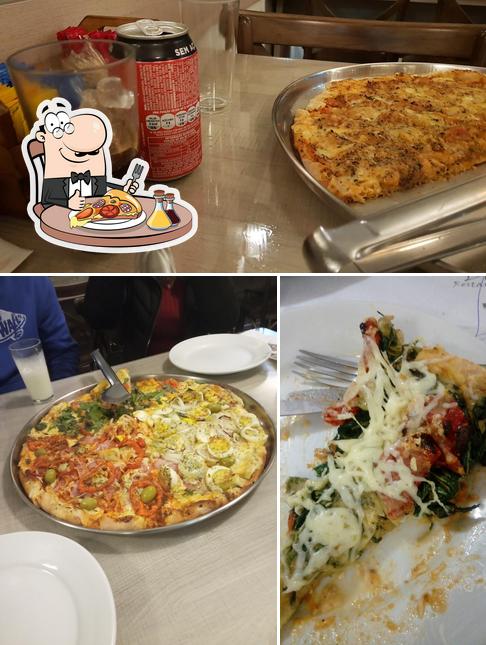 Escolha pizza no Da Vinci - Restaurante e Pizzaria