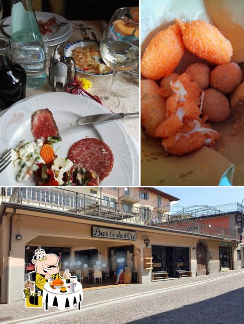 La cibo e esterno del ristorante