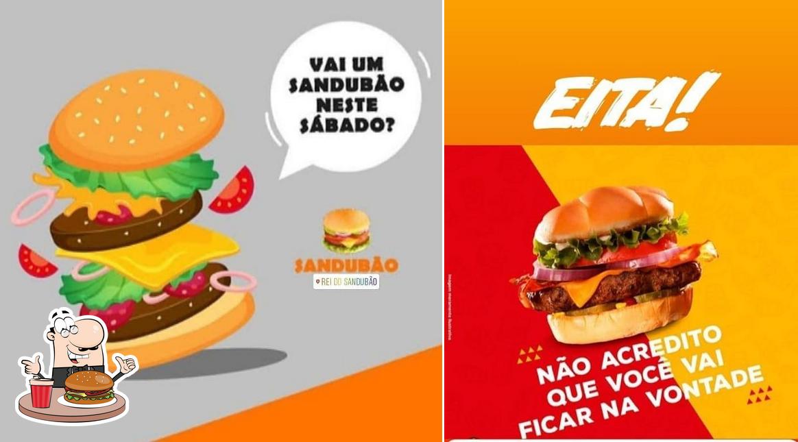 Delicie-se com um hambúrguer no Rei Do Sandubão