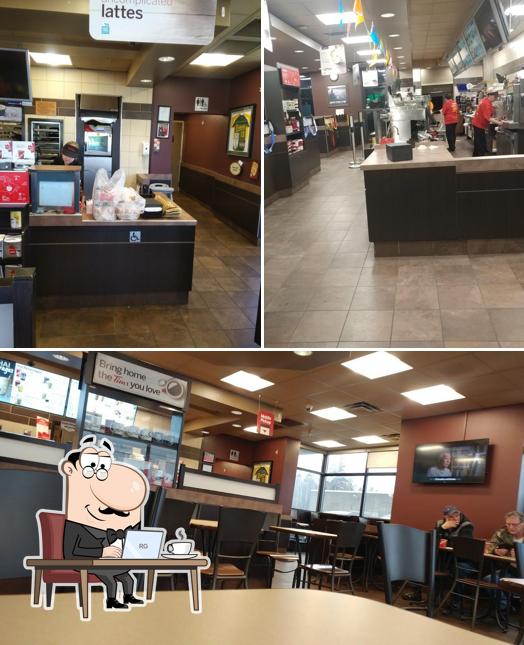 L'intérieur de Tim Hortons