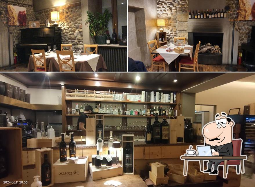 Gli interni di Trattoria Taiocchi