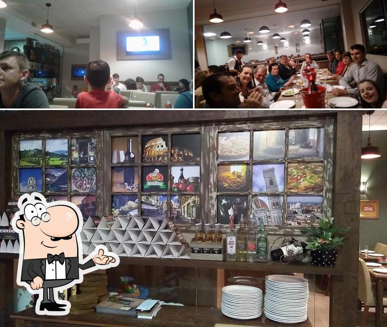 O interior do Pizzaria Fornalha