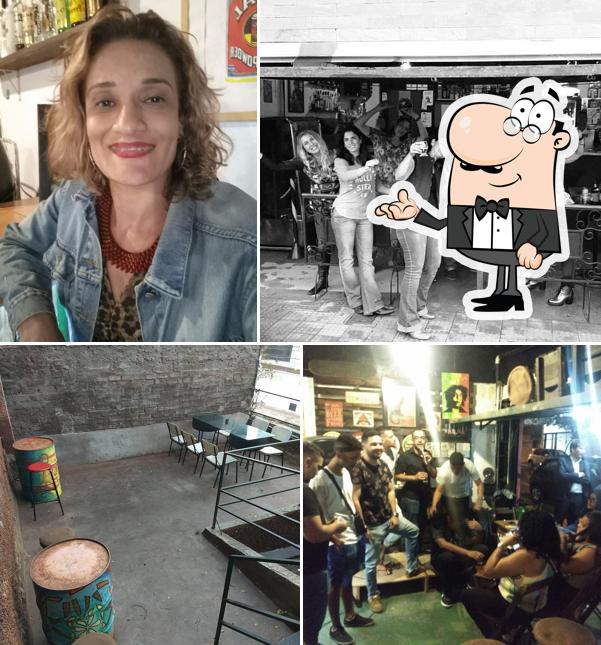 O interior do Xuxu Rock Bar