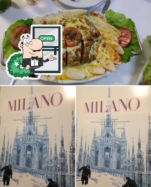 Among various things one can find exterior and pizza at Restaurante Milano