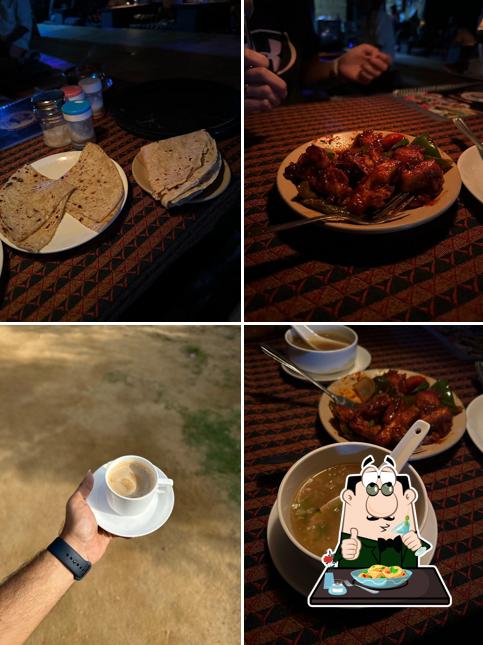 Cheese plate and chicken wings at GREENSTONE RESORT Hampi