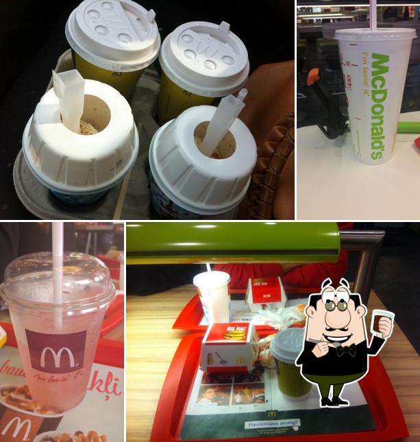 Enjoy a beverage at McDonald's