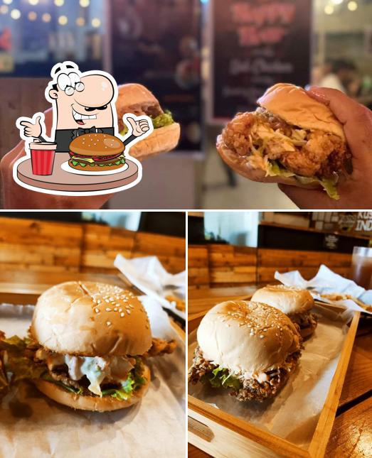 Order a burger at Chimaekhada Korean Food House