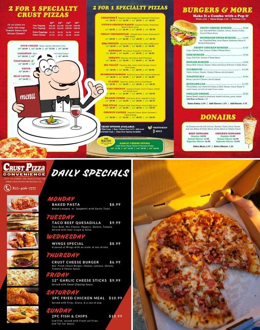 Food at Crust Pizza & Convenience