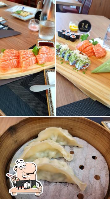 Kostet verschiedene Sushi-Optionen