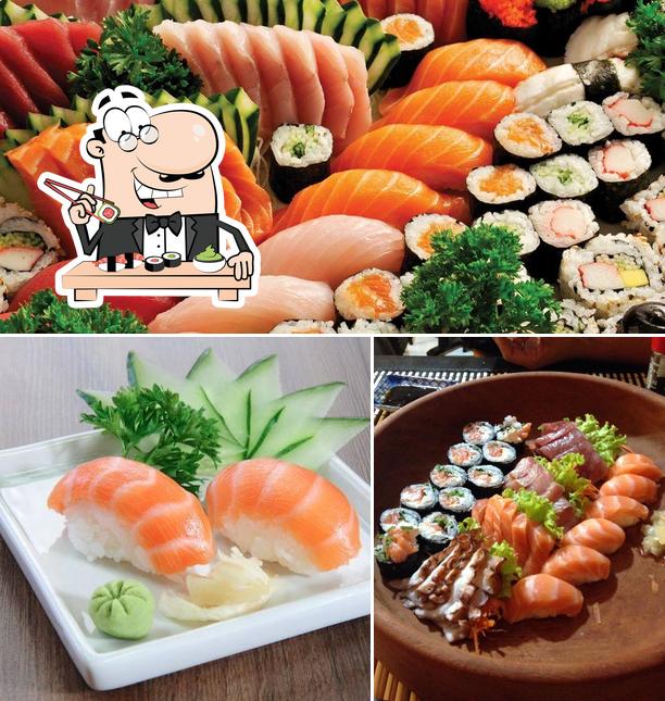 Prove diferentes opções de sushi