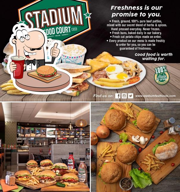 Гамбургеры из "Stadium Fast Foods Twin City" придутся по вкусу любому гурману