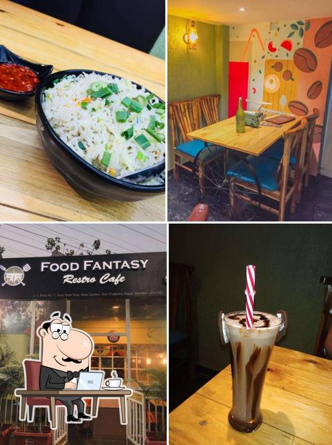 Take a seat at one of the tables at Food