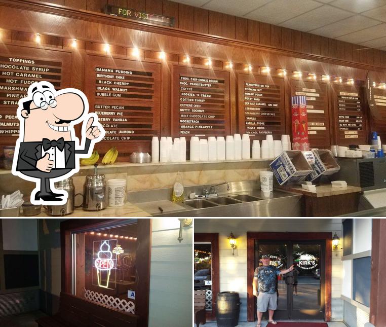 Kirk's 1890 Ice Cream Parlor in Myrtle Beach Restaurant menu and reviews