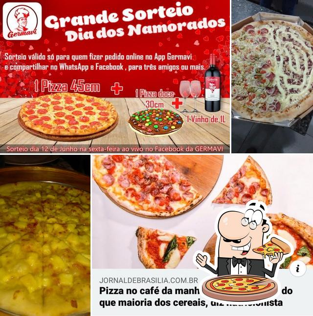 Escolha pizza no GERMAVi Pizzas e esfhias