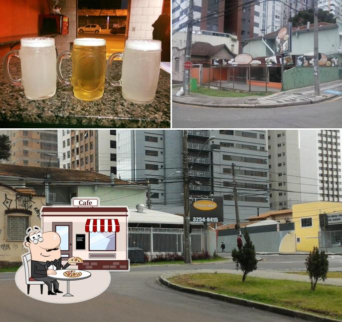 Entre diferentes coisas, exterior e cerveja podem ser encontrados no Restaurante Estação Cabral