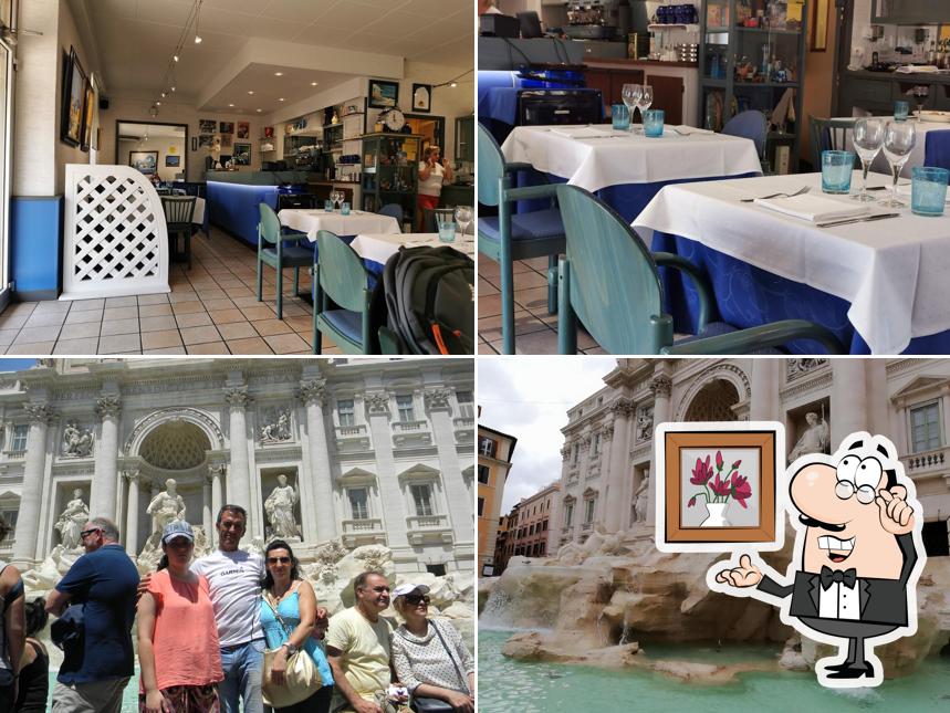 Fontana di trevi se distingue par sa intérieur et extérieur