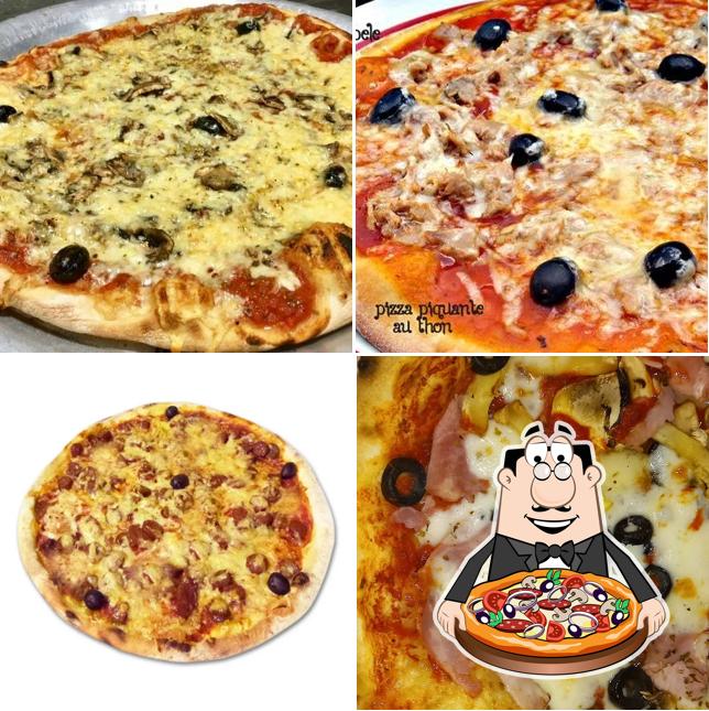 Prenez différents genres de pizzas