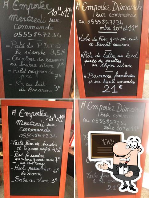 Découvrez le menu du jour sur le tableau