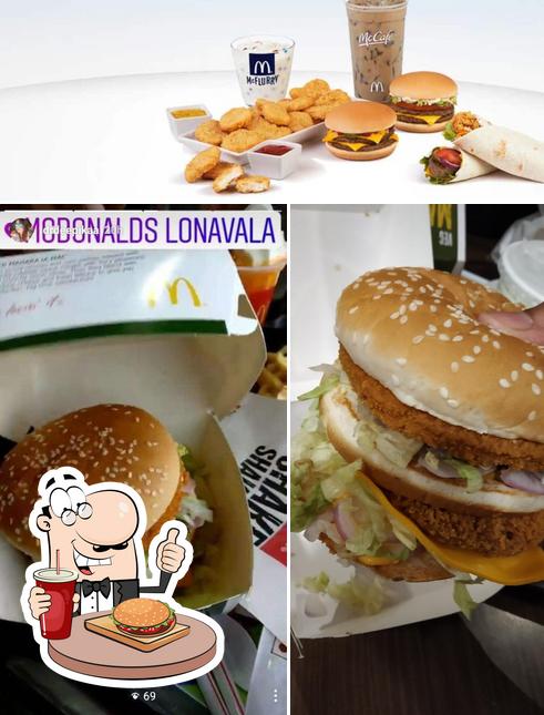 Try out a burger at McDonald's