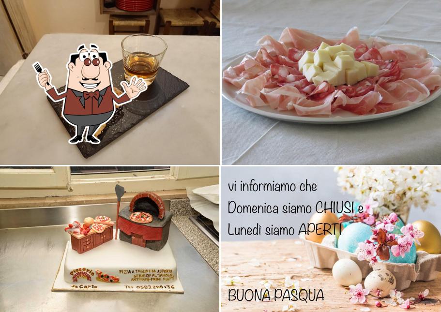 Platti al Pizzeria Da Carlo-villa Campanile