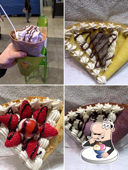 The Crepe Cafe serves a range of desserts