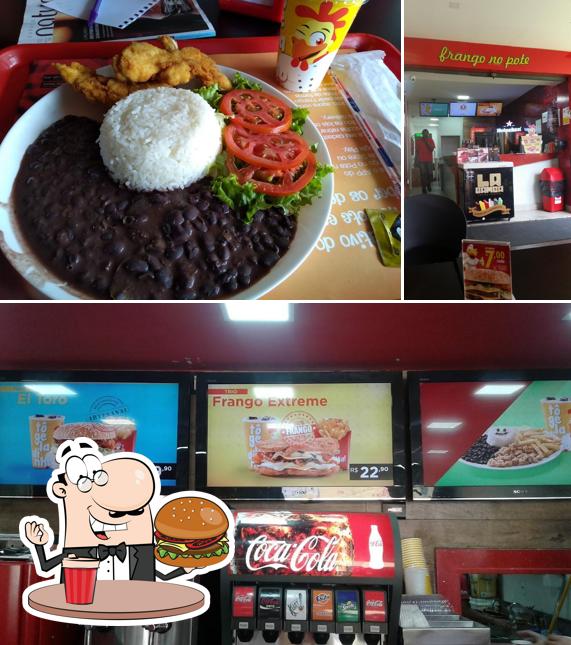 Consiga um hambúrguer no Frango no Pote