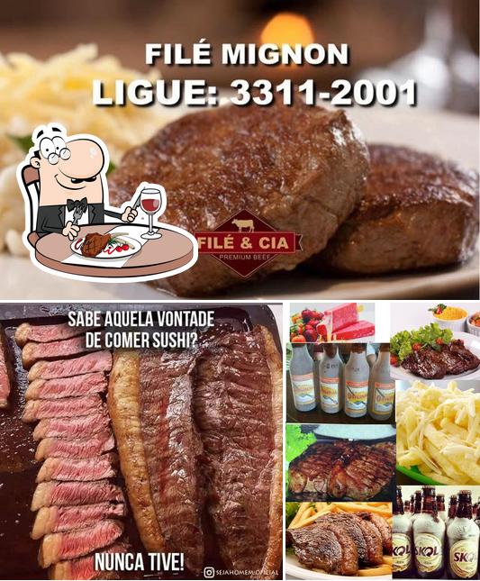 Peça refeições de carne no File & Cia